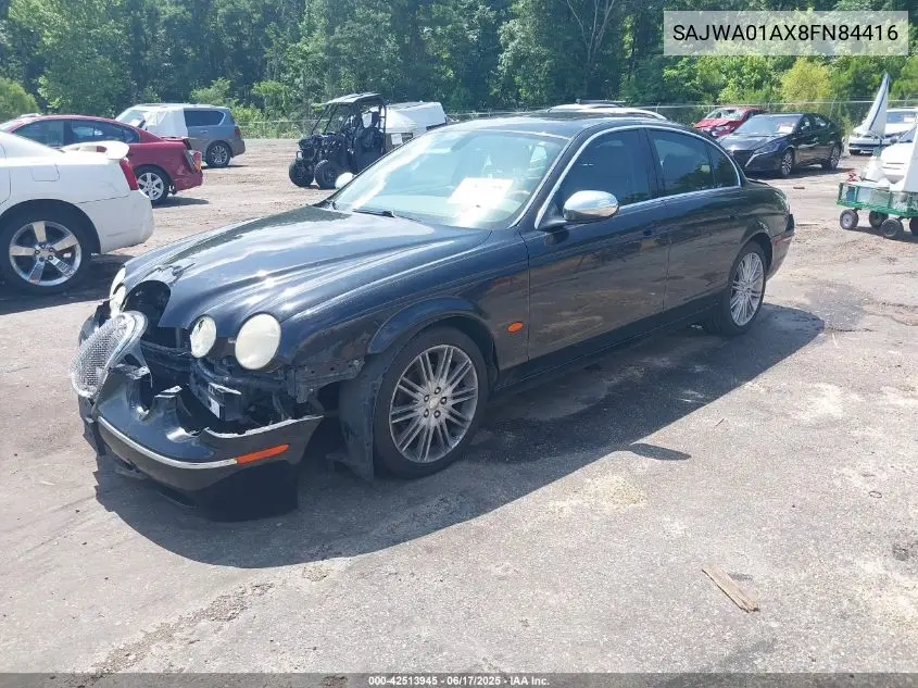2008 Jaguar S-Type 3.0 V6 VIN: SAJWA01AX8FN84416 Lot: 42513945