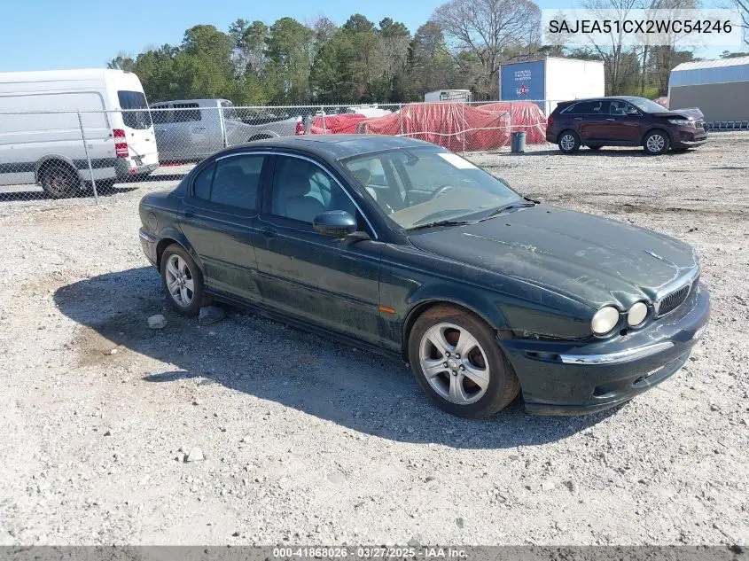 2002 Jaguar X-Type 3.0L VIN: SAJEA51CX2WC54246 Lot: 41868026