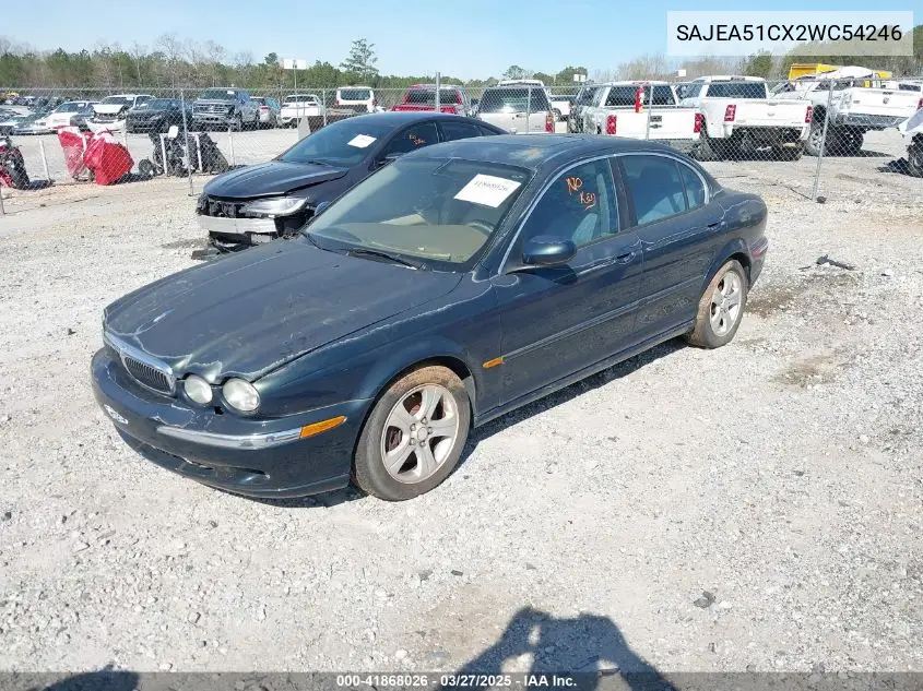 2002 Jaguar X-Type 3.0L VIN: SAJEA51CX2WC54246 Lot: 41868026