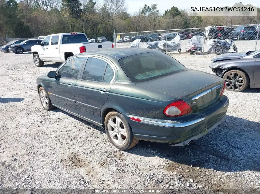 2002 Jaguar X-Type 3.0L VIN: SAJEA51CX2WC54246 Lot: 41868026
