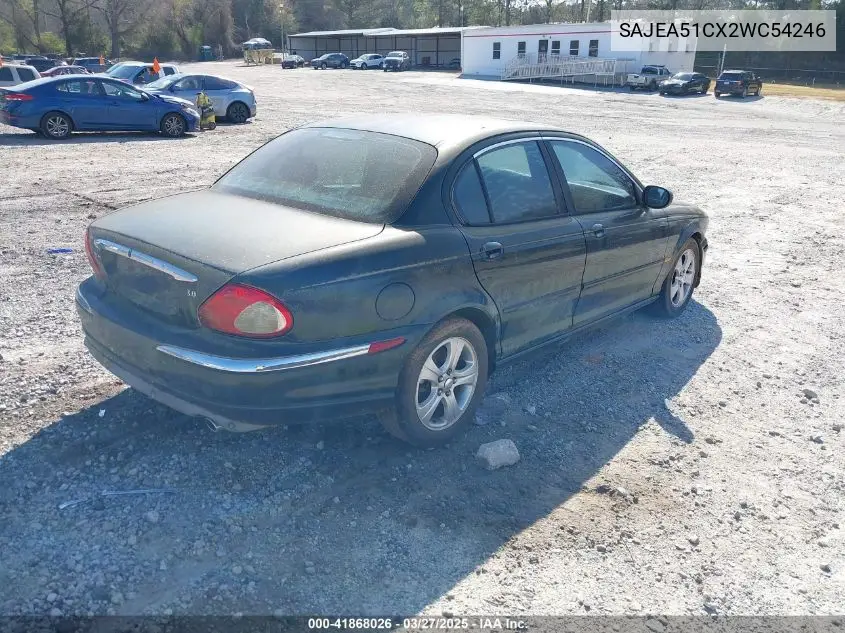 2002 Jaguar X-Type 3.0L VIN: SAJEA51CX2WC54246 Lot: 41868026