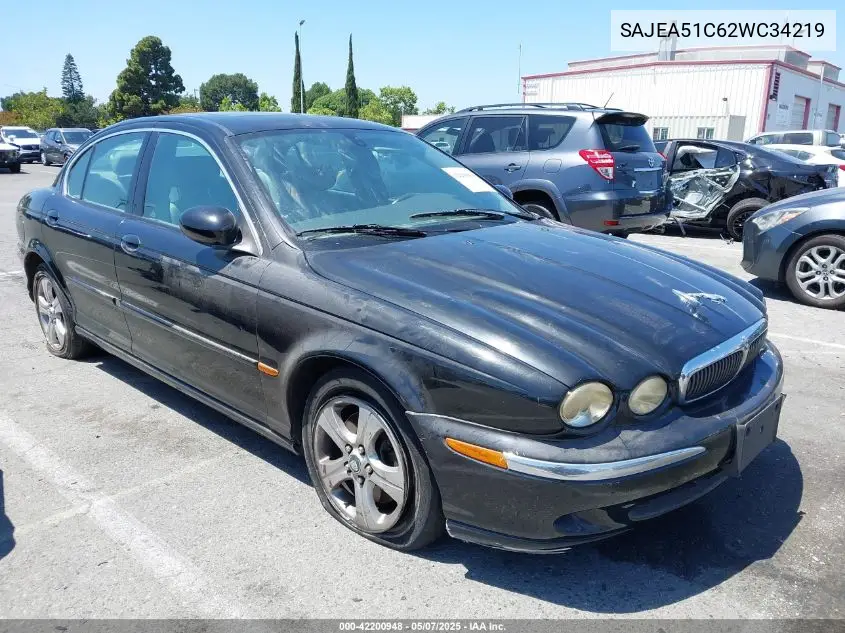 2002 Jaguar X-Type 3.0L VIN: SAJEA51C62WC34219 Lot: 42200948