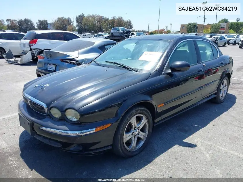 2002 Jaguar X-Type 3.0L VIN: SAJEA51C62WC34219 Lot: 42200948