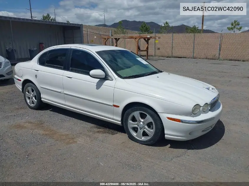 2002 Jaguar X-Type 3.0L VIN: SAJEA51C02WC42090 Lot: 42290488