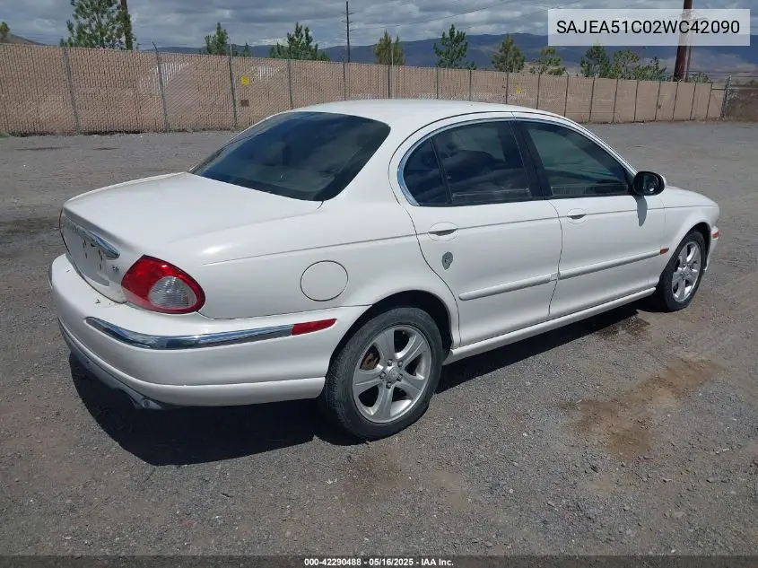 2002 Jaguar X-Type 3.0L VIN: SAJEA51C02WC42090 Lot: 42290488