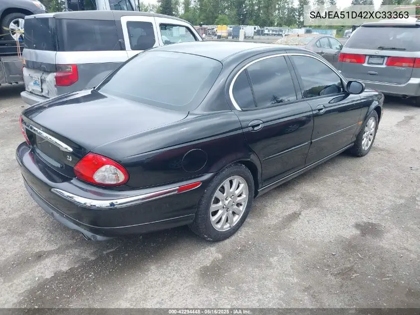 2002 Jaguar X-Type 2.5L VIN: SAJEA51D42XC33363 Lot: 42294448