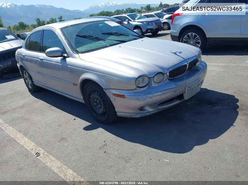 2002 Jaguar X-Type 3.0L VIN: SAJEA51C52WC33465 Lot: 42303708