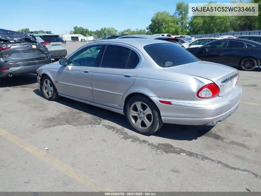 2002 Jaguar X-Type 3.0L VIN: SAJEA51C52WC33465 Lot: 42303708