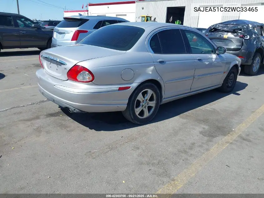 2002 Jaguar X-Type 3.0L VIN: SAJEA51C52WC33465 Lot: 42303708