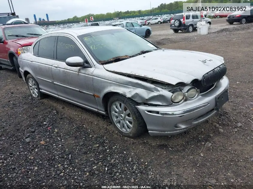 2002 Jaguar X-Type 2.5L VIN: SAJEA51D92XC83952 Lot: 42320285