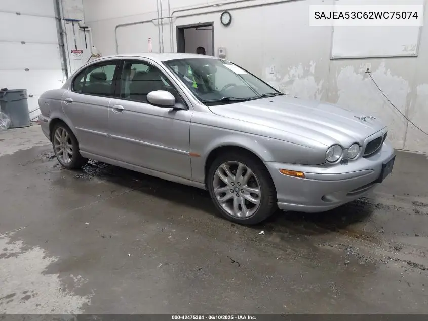 2002 Jaguar X-Type 3.0L VIN: SAJEA53C62WC75074 Lot: 42475394
