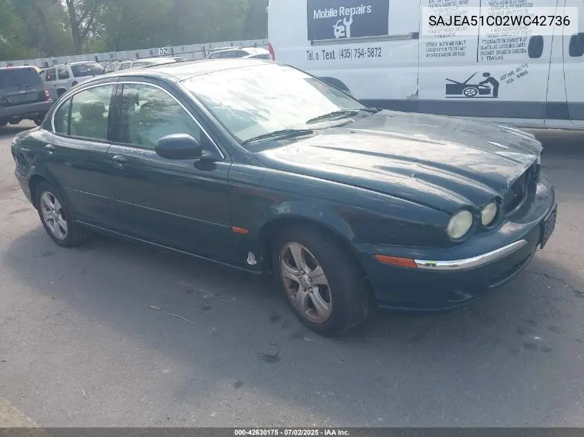 2002 Jaguar X-Type 3.0L VIN: SAJEA51C02WC42736 Lot: 42630175