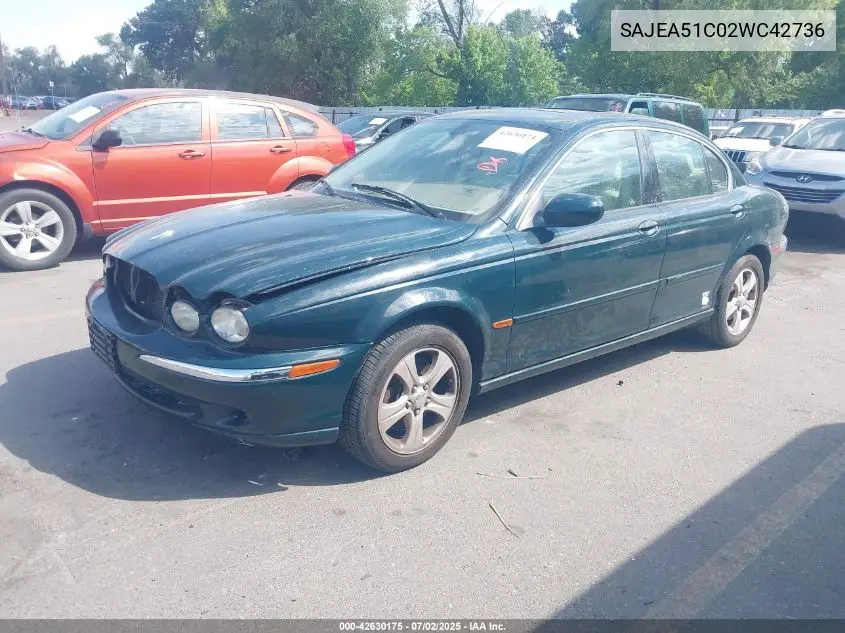 2002 Jaguar X-Type 3.0L VIN: SAJEA51C02WC42736 Lot: 42630175