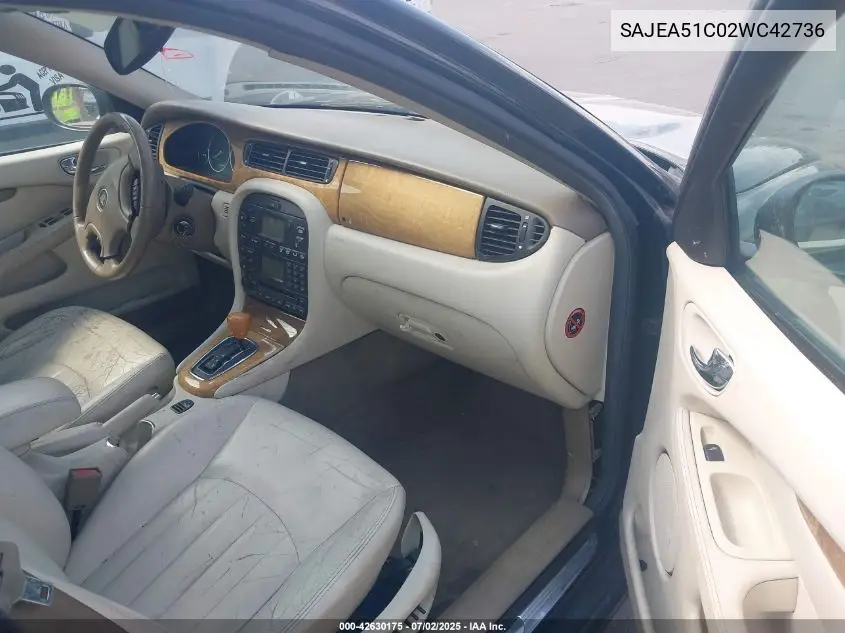 2002 Jaguar X-Type 3.0L VIN: SAJEA51C02WC42736 Lot: 42630175