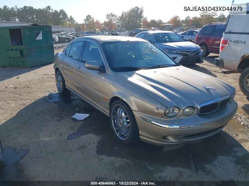 2003 Jaguar X-Type 2.5 VIN: SAJEA51D43XD44979 Lot: 40646863