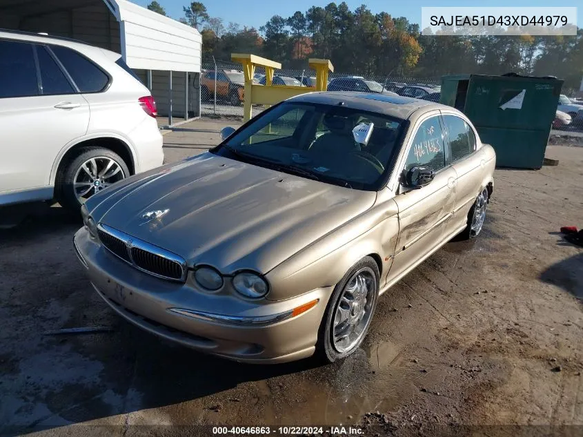 2003 Jaguar X-Type 2.5 VIN: SAJEA51D43XD44979 Lot: 40646863