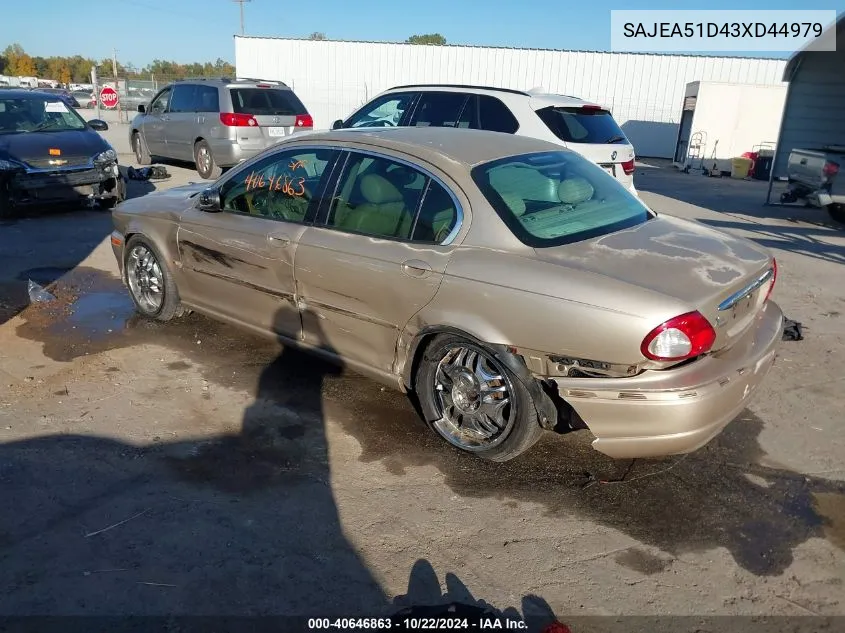 2003 Jaguar X-Type 2.5 VIN: SAJEA51D43XD44979 Lot: 40646863