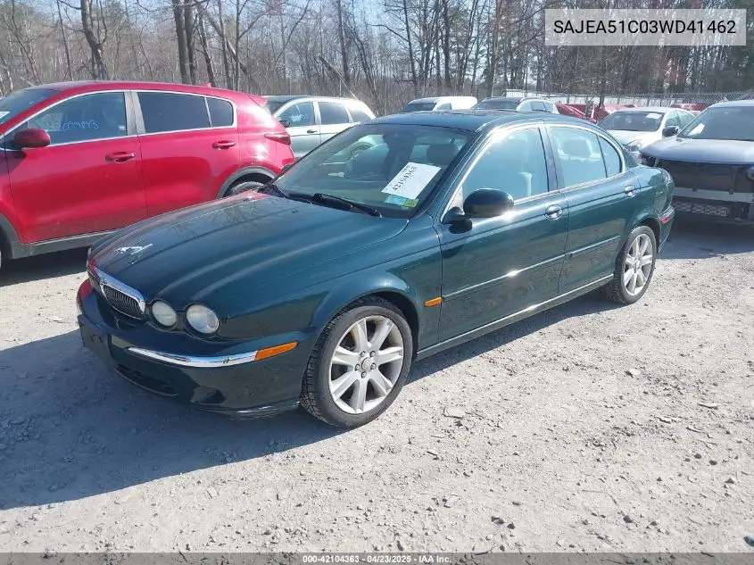 2003 Jaguar X-Type 3.0 VIN: SAJEA51C03WD41462 Lot: 42104363
