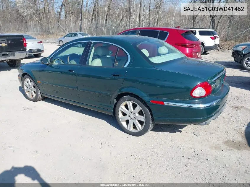 2003 Jaguar X-Type 3.0 VIN: SAJEA51C03WD41462 Lot: 42104363
