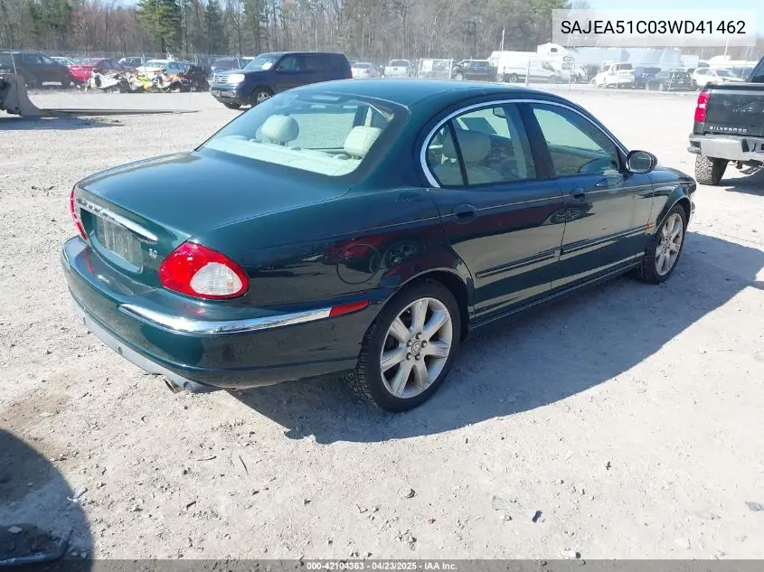 2003 Jaguar X-Type 3.0 VIN: SAJEA51C03WD41462 Lot: 42104363