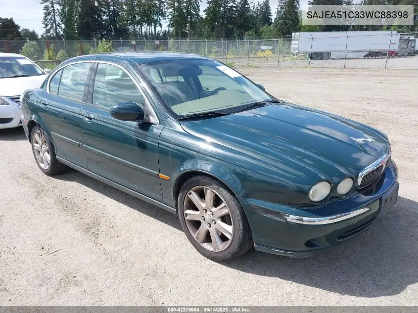 2003 Jaguar X-Type 3.0 VIN: SAJEA51C33WC88398 Lot: 42270604