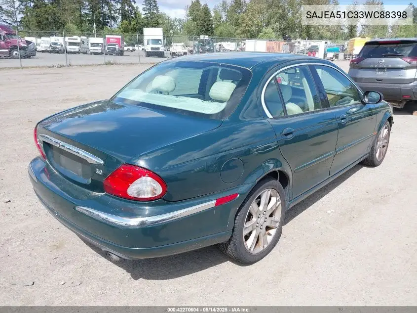 2003 Jaguar X-Type 3.0 VIN: SAJEA51C33WC88398 Lot: 42270604