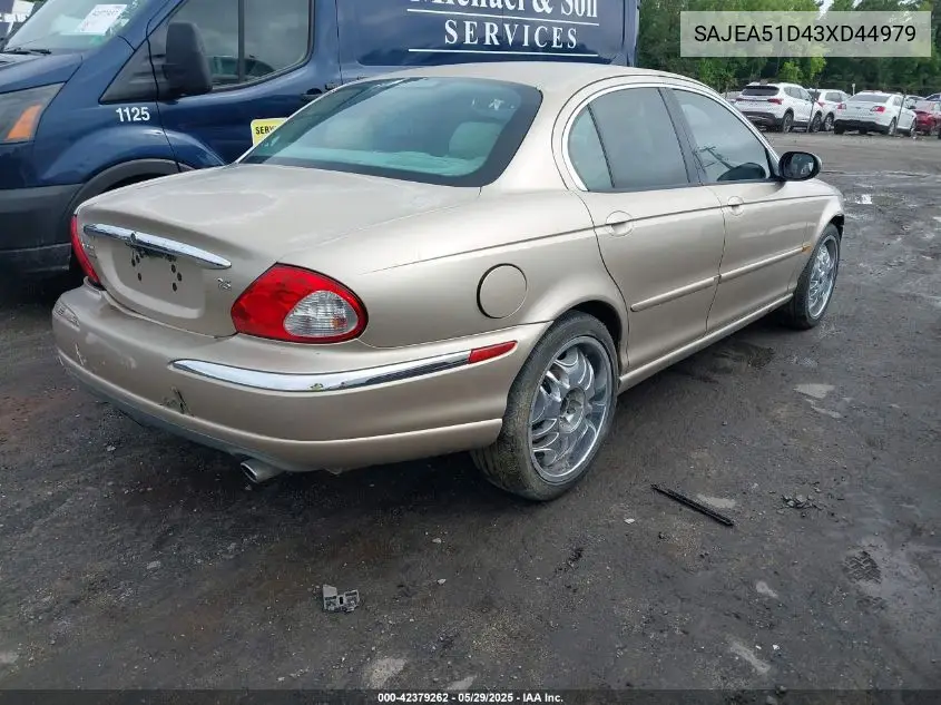 2003 Jaguar X-Type 2.5 VIN: SAJEA51D43XD44979 Lot: 42379262