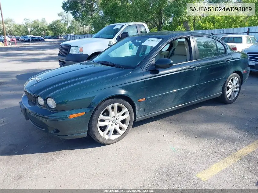 2004 Jaguar X-Type 3.0 VIN: SAJEA51C24WD93869 Lot: 42318392