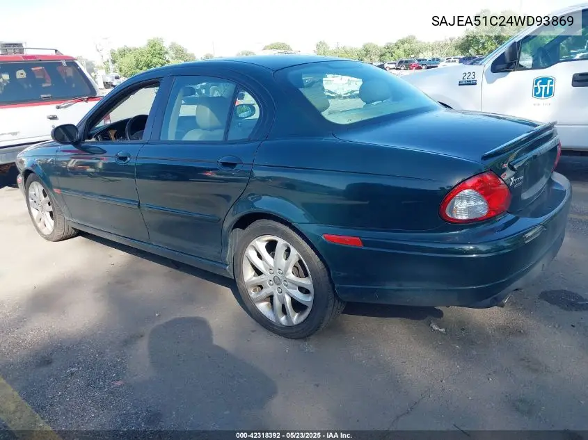 2004 Jaguar X-Type 3.0 VIN: SAJEA51C24WD93869 Lot: 42318392