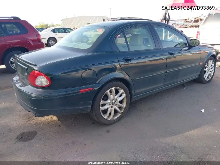 2004 Jaguar X-Type 3.0 VIN: SAJEA51C24WD93869 Lot: 42318392