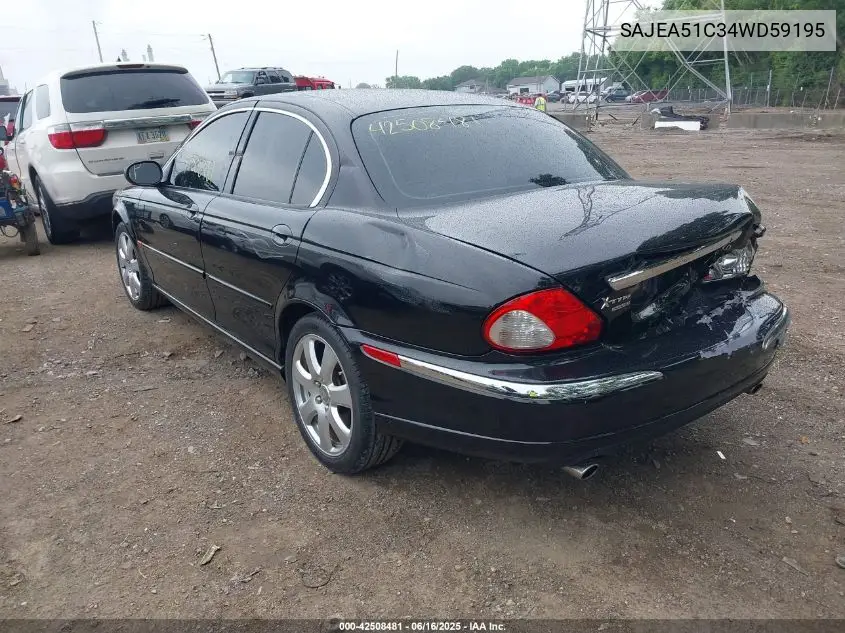 2004 Jaguar X-Type 3.0 VIN: SAJEA51C34WD59195 Lot: 42508481