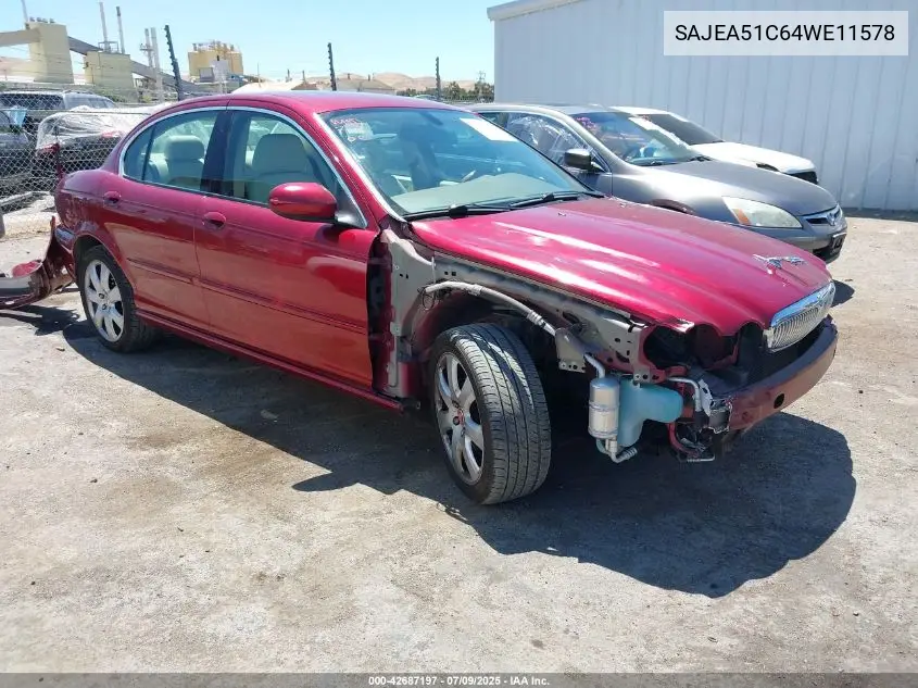 2004 Jaguar X-Type 3.0 VIN: SAJEA51C64WE11578 Lot: 42687197