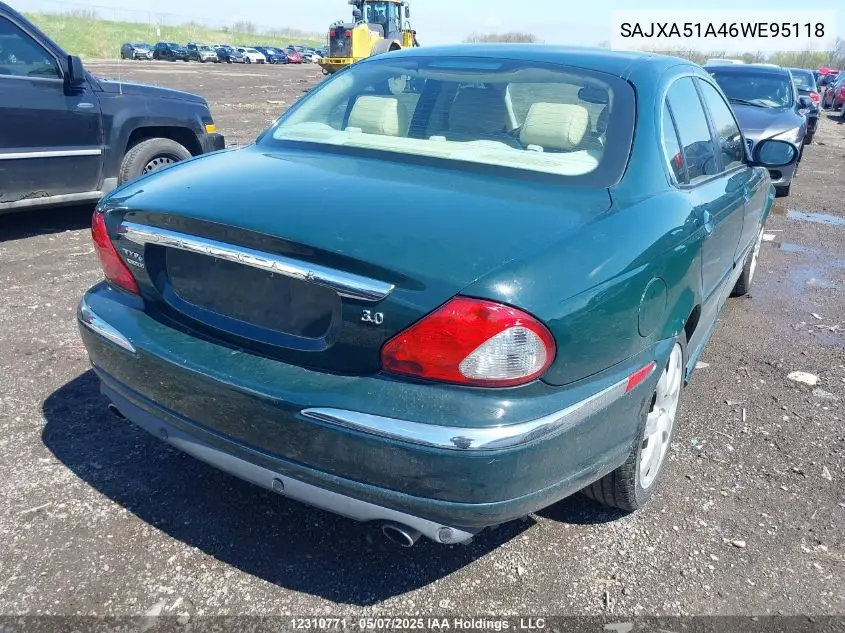 2006 Jaguar X-Type 3.0 VIN: SAJXA51A46WE95118 Lot: 12310771