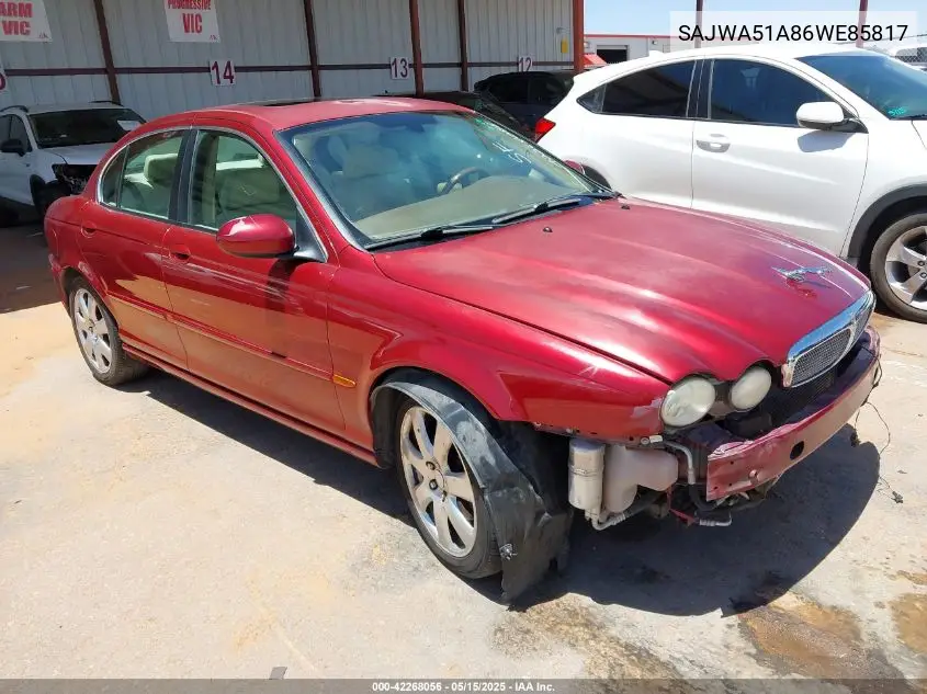 2006 Jaguar X-Type 3.0 VIN: SAJWA51A86WE85817 Lot: 42268056