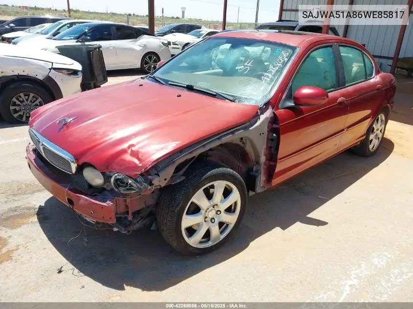 2006 Jaguar X-Type 3.0 VIN: SAJWA51A86WE85817 Lot: 42268056