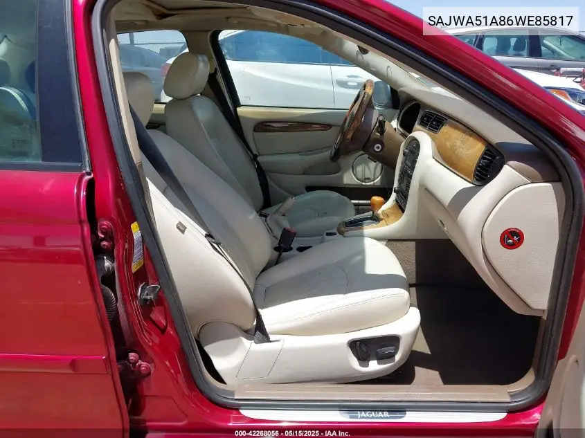 2006 Jaguar X-Type 3.0 VIN: SAJWA51A86WE85817 Lot: 42268056