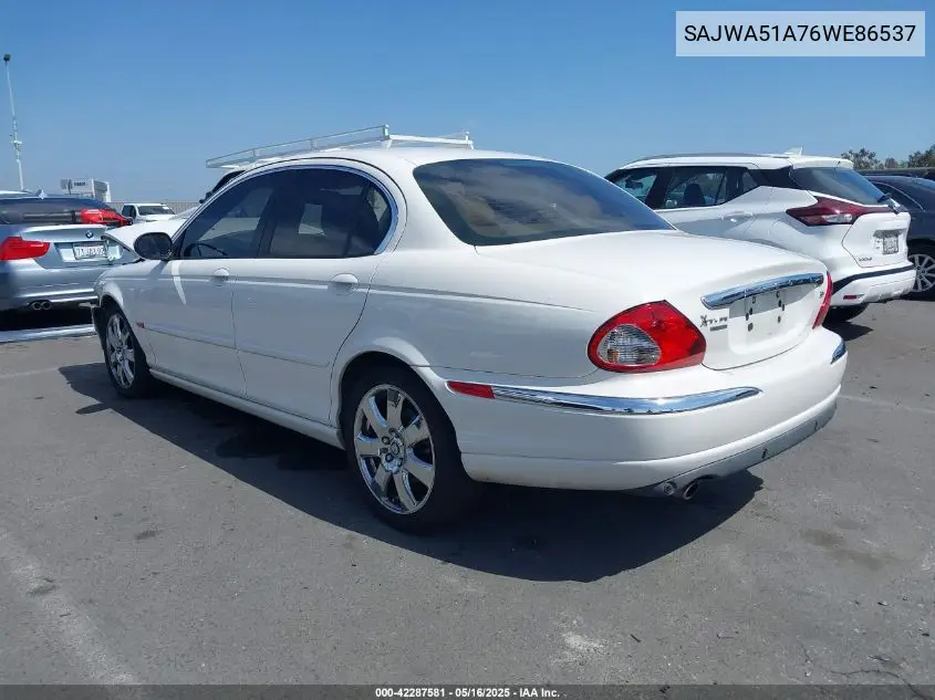 2006 Jaguar X-Type 3.0 VIN: SAJWA51A76WE86537 Lot: 42287581