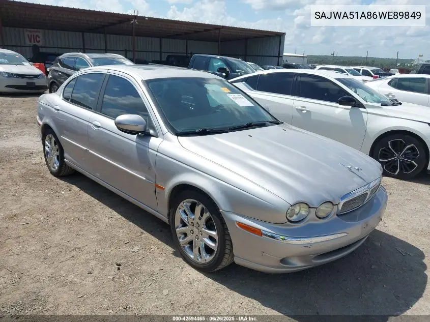 2006 Jaguar X-Type 3.0 VIN: SAJWA51A86WE89849 Lot: 42594465