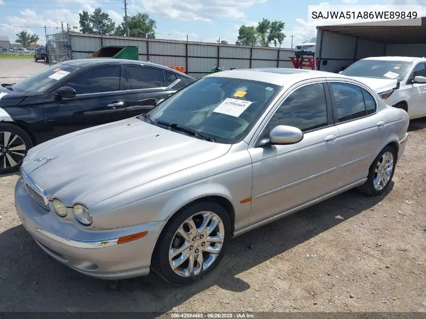 2006 Jaguar X-Type 3.0 VIN: SAJWA51A86WE89849 Lot: 42594465