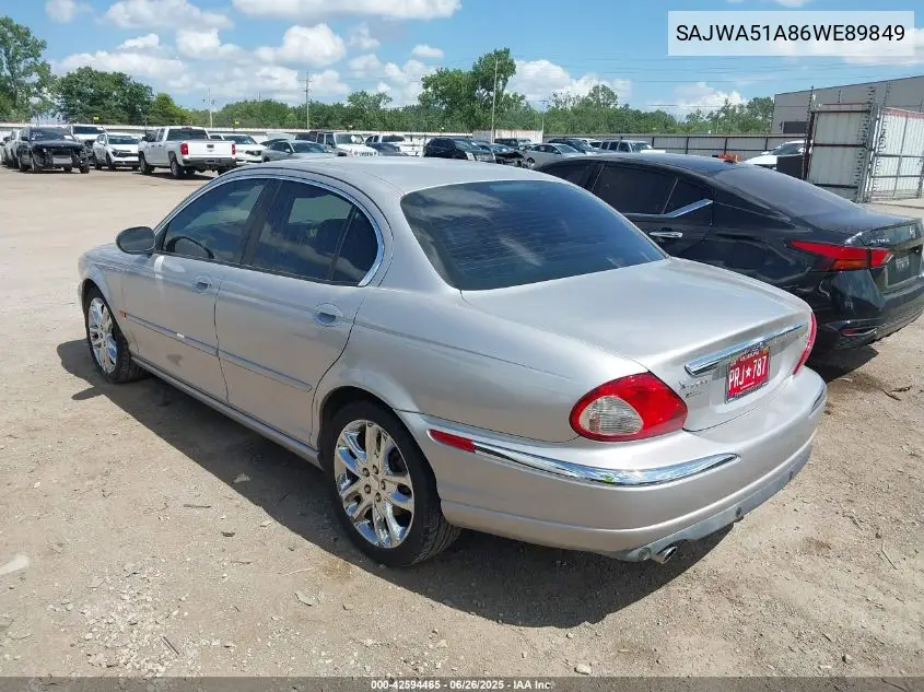 2006 Jaguar X-Type 3.0 VIN: SAJWA51A86WE89849 Lot: 42594465