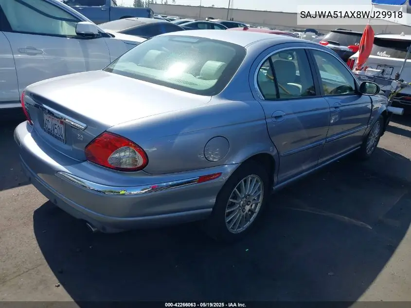 2008 Jaguar X-Type 3.0 VIN: SAJWA51AX8WJ29918 Lot: 42266063