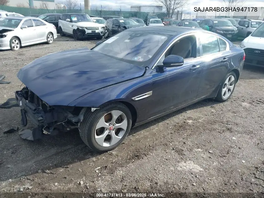 2017 Jaguar Xe 25T VIN: SAJAR4BG3HA947178 Lot: 41737413