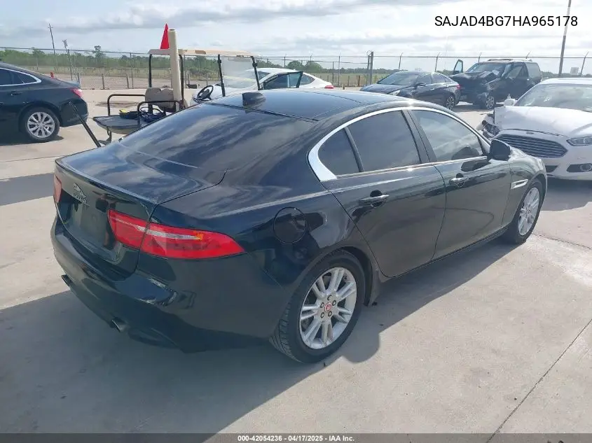 2017 Jaguar Xe 25T Premium VIN: SAJAD4BG7HA965178 Lot: 42054236