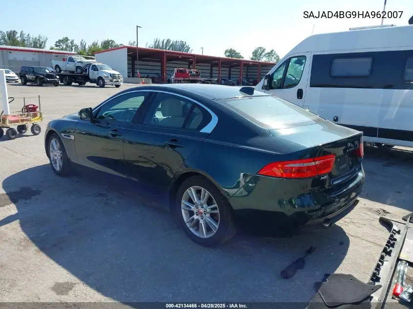 2017 Jaguar Xe 25T Premium VIN: SAJAD4BG9HA962007 Lot: 42134466
