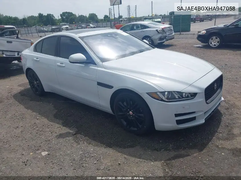 2017 Jaguar Xe 25T Prestige VIN: SAJAE4BGXHA947058 Lot: 42172635