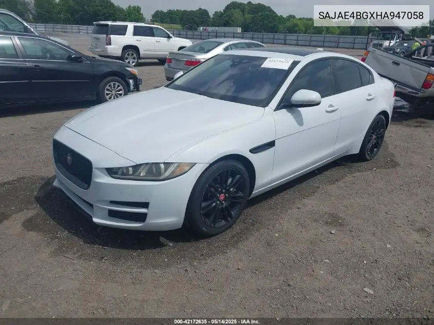 2017 Jaguar Xe 25T Prestige VIN: SAJAE4BGXHA947058 Lot: 42172635