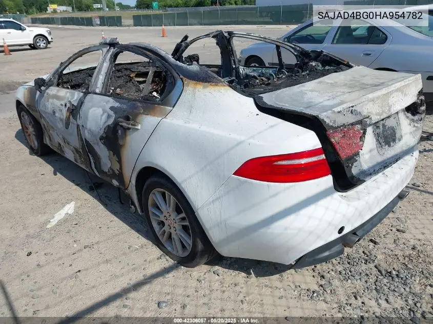 2017 Jaguar Xe 25T Premium VIN: SAJAD4BG0HA954782 Lot: 42306057