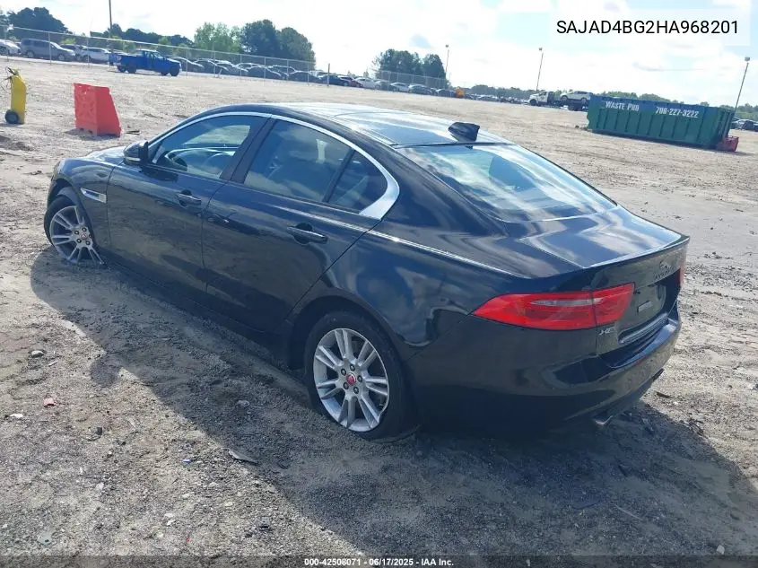2017 Jaguar Xe 25T Premium VIN: SAJAD4BG2HA968201 Lot: 42508071