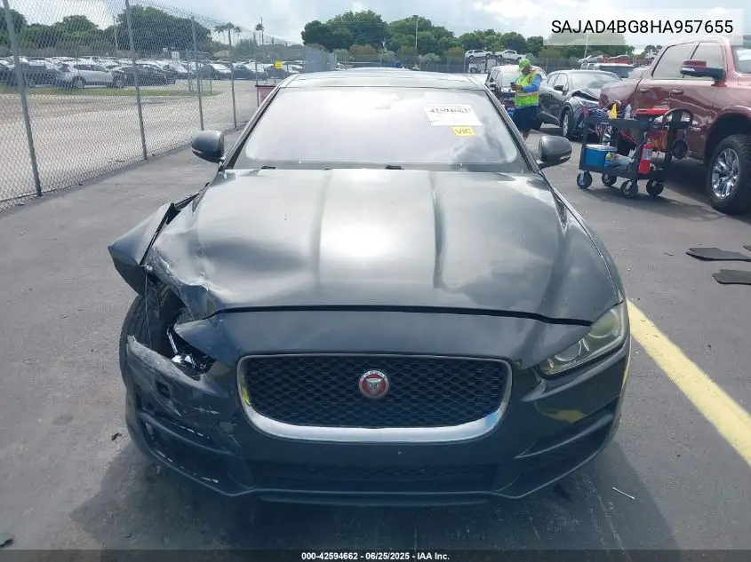 2017 Jaguar Xe 25T Premium VIN: SAJAD4BG8HA957655 Lot: 42594662