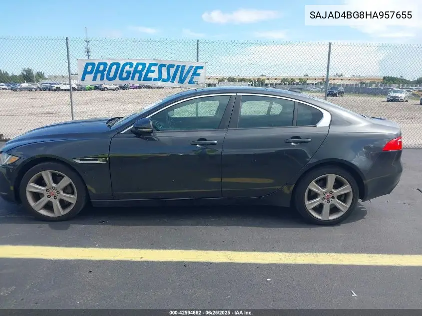 2017 Jaguar Xe 25T Premium VIN: SAJAD4BG8HA957655 Lot: 42594662